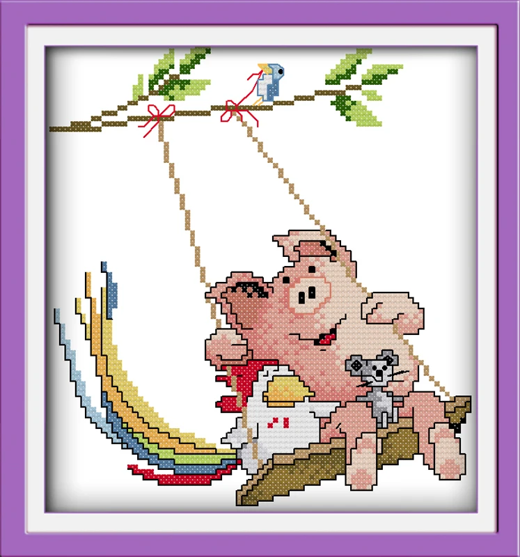 Набор для вышивки крестиком три хороших друга (3) 14 карат 11 карат|handmade needlework|embroidery