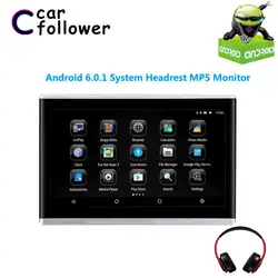 10,1 дюймов Android 6.0.1 Автомобильный подголовник монитор HD 1080 P видео сенсорный экран Поддержка wifi USB, SD, HDMI FM Bluetooth Miracast