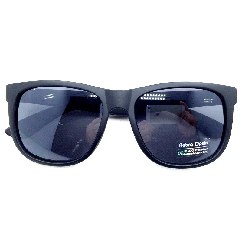 

Plastic sunglasses men Classic Men Vintage Retro Coating Shades Brand Designer UV400 Black Frame Sun Glasses Oculos with case