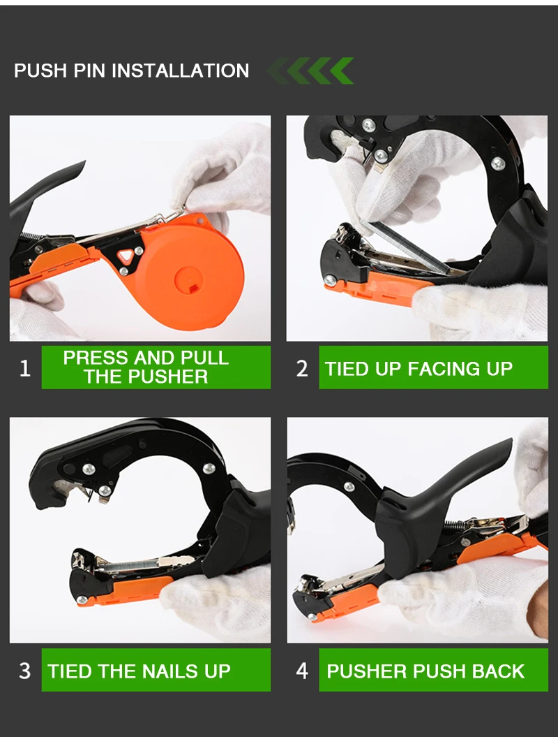  Plant Tying Tapener Tape Machine Garden Hand Tools Tying Vine Branch Machine Tied Twig Gun Strappin