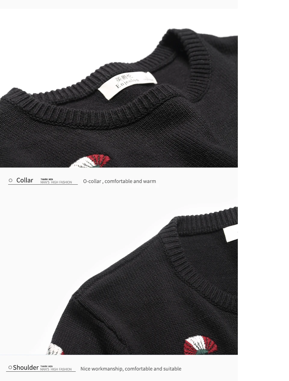 Enjeolon brand top fall winter warm knitted pullovers Sweater man 100 Cotton pattern pullober o-neck pullover Sweater men MY3227 HTB1taEHbRUSMeJjSspfq6x0VFXa1 - Enjeolon brand top fall winter warm knitted pullovers Sweater man 100 Cotton pattern pullober o-neck pullover Sweater men MY3227