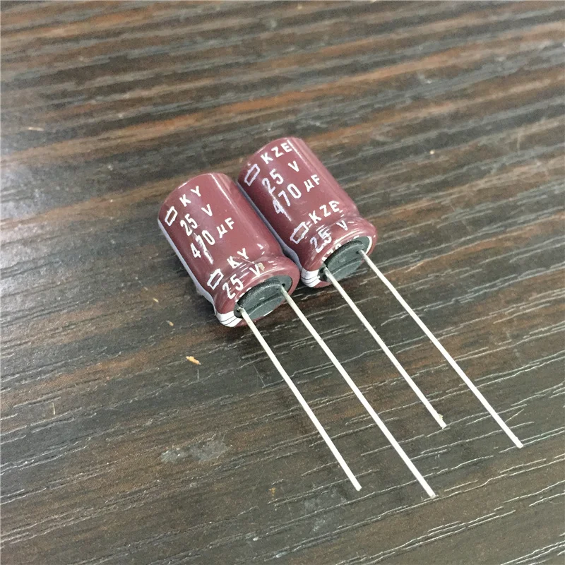 10 шт. 470 мкФ, алюминиевая крышка, 25В NIPPON NCC KY серия KZE 10x16mm низкая ESR 25V470uF Алюминий электролитический конденсатор с алюминиевой крышкой