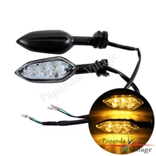 Motorbike Black LED Turn Signal Flasher Indicator Light Blinker font b Lamp b font for Yamaha