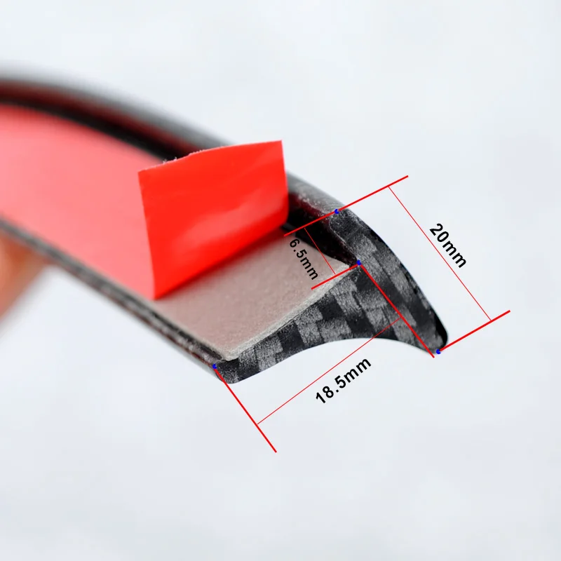 1.5M Universal Wheel Eyebrow Protector Carbon Fiber Car Fender Flares Protector Strip Arch Wheel Eyebrow Protection