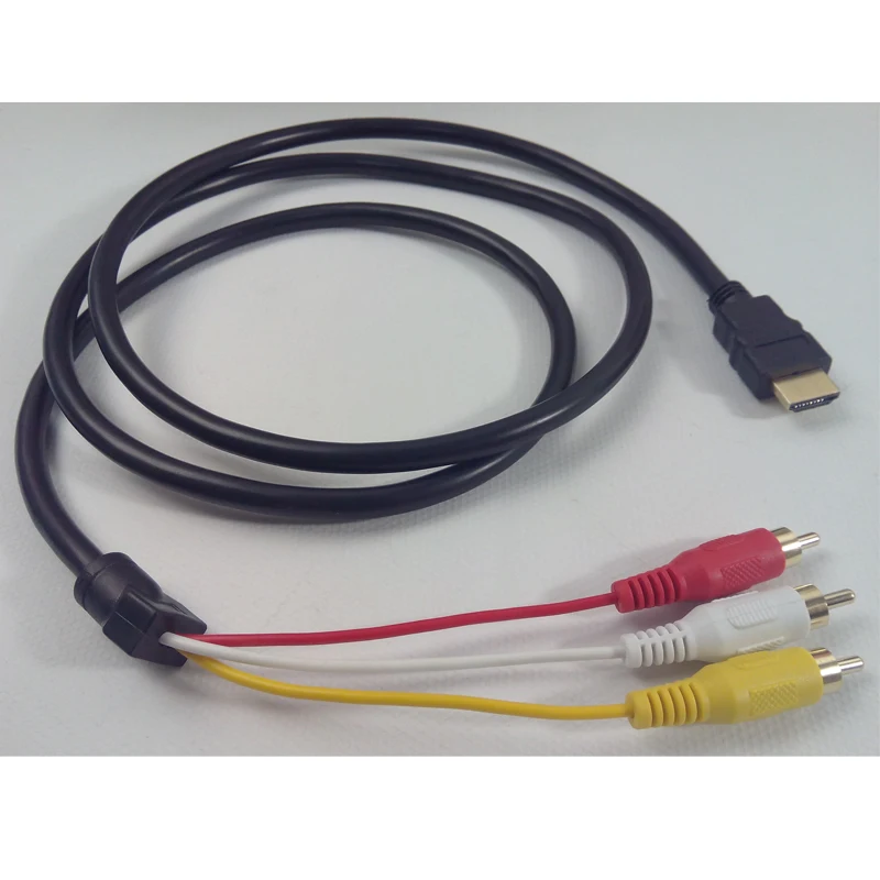 1080 P HDMI мужчин и 3RCA Аудио Видео AV выход ПЕРЕДАЧИ адаптер для кабельного шнура 1 5 м| |