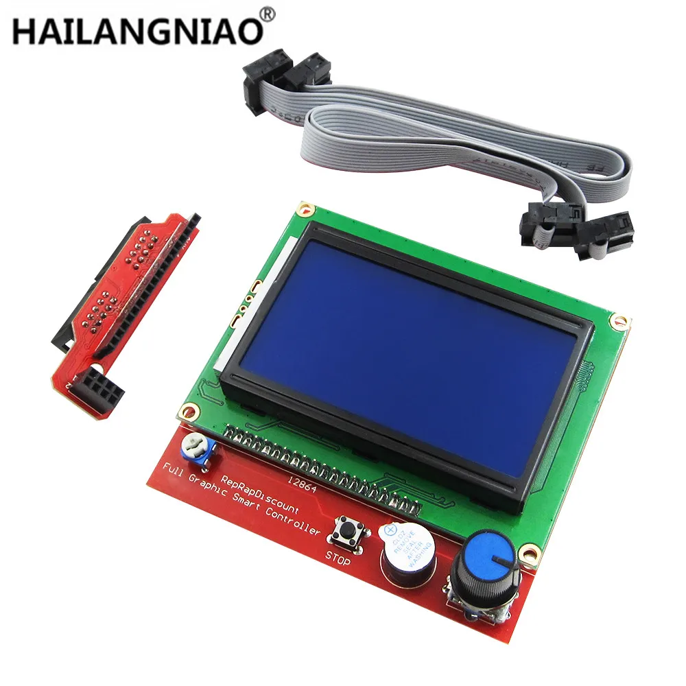 5 компл./лот 3D-принтер smart controller RAMPS 1 4 LCD 12864 панель управления ЖК-дисплеем синий