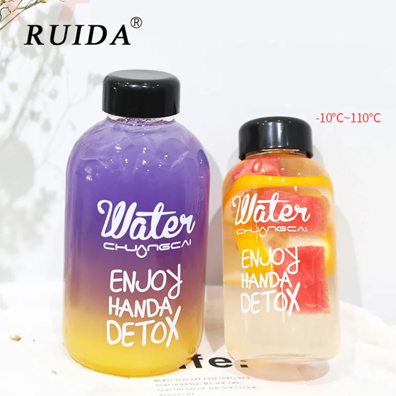 Пластиковая бутылка для воды Ruida 600 мл 1000 прозрачная напитков Натуральный