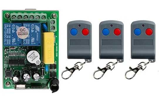 

latest AC220V 2CH 10A RF Remote Control Switch System 3X Transmitter + 1 X Receiver 2ch relay smart home z-wave