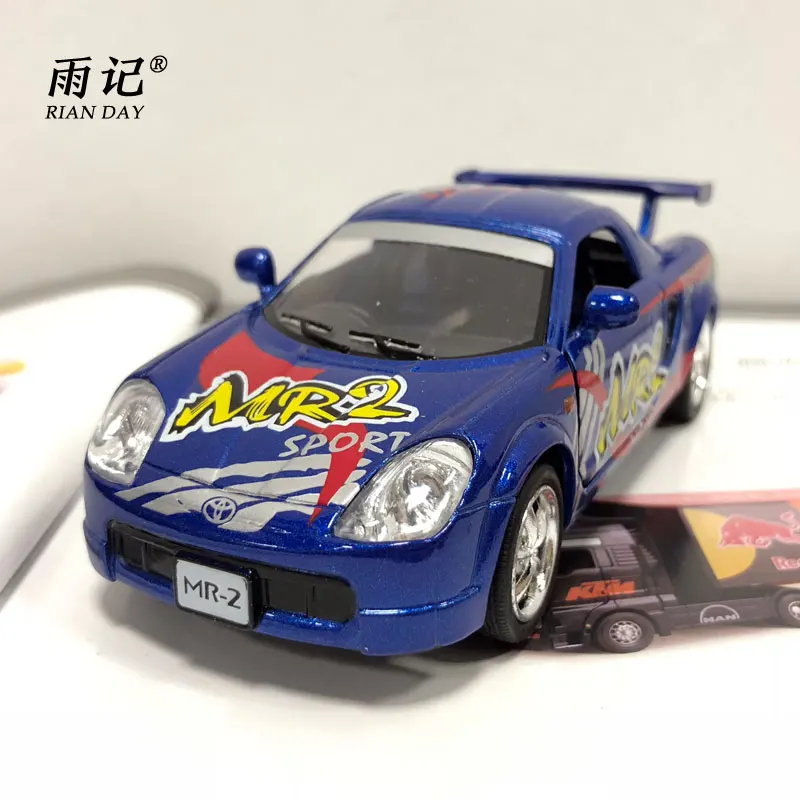 

RIAN DAY 1/32 Scale Racing Car Model Toys Toyota MR2 Diecast Metal Pull Back Car Model Toy For Gift/Collection/Kids