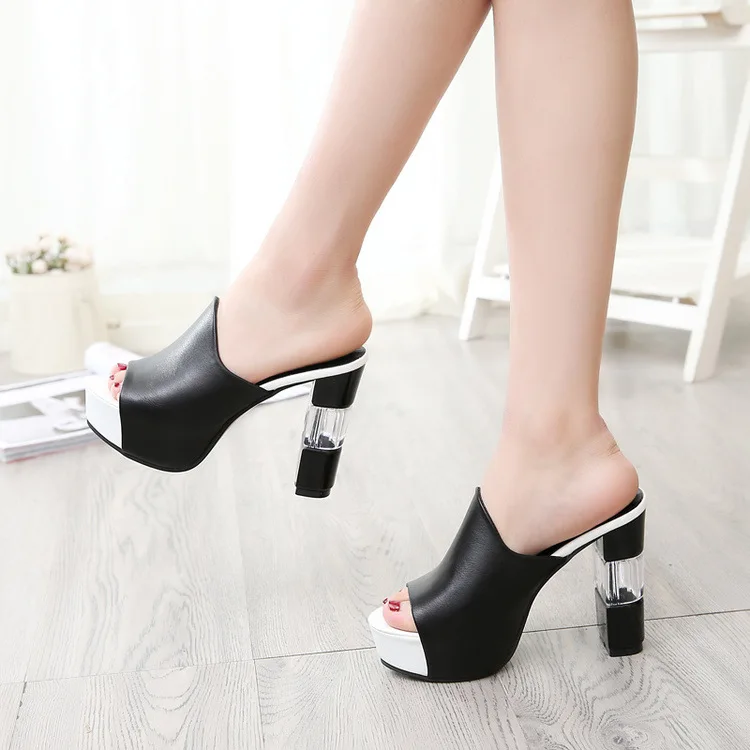 

2019 Sexy Summer Women Elegant Red High Heel Sandals Peep Toe Platform Shoes Crystal Chunky Heel Shoes Lady Thick Heel Fashion