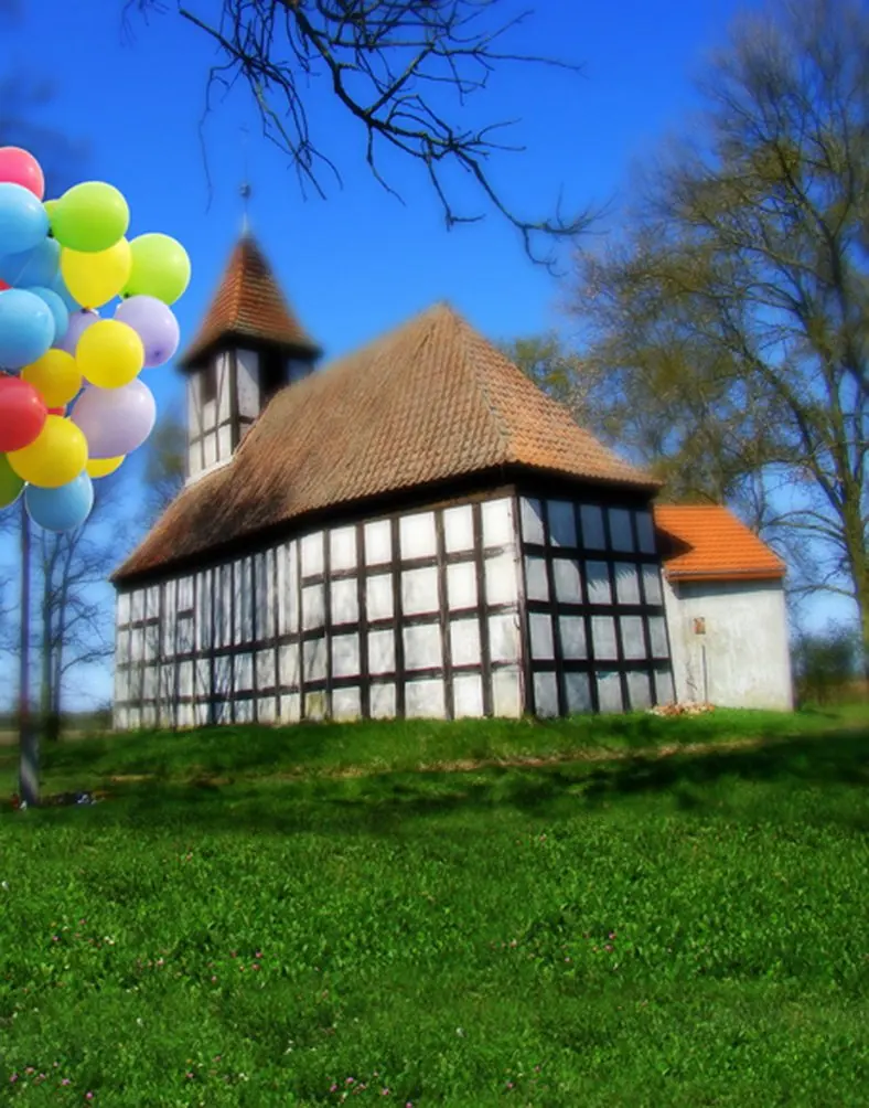 

5x7ft House Lawn Tree Balloon Photography Backdrops Photo Props Studio Background