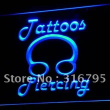 I484 татуировки пирсинг кольцо Средства ухода за кожей магазин светодиодный неоновый свет знак включения/выключения 20+ Цвета 5 размеров