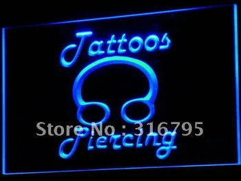 

i484 Tattoos Piercing Ring Body Shop LED Neon Light Sign On/Off Switch 20+ Colors 5 Sizes