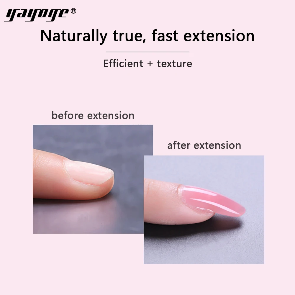 YAYOGE nail Builder Gel varnish polish UV LED Transparent Pink for nail extensions building Hard Gel sale