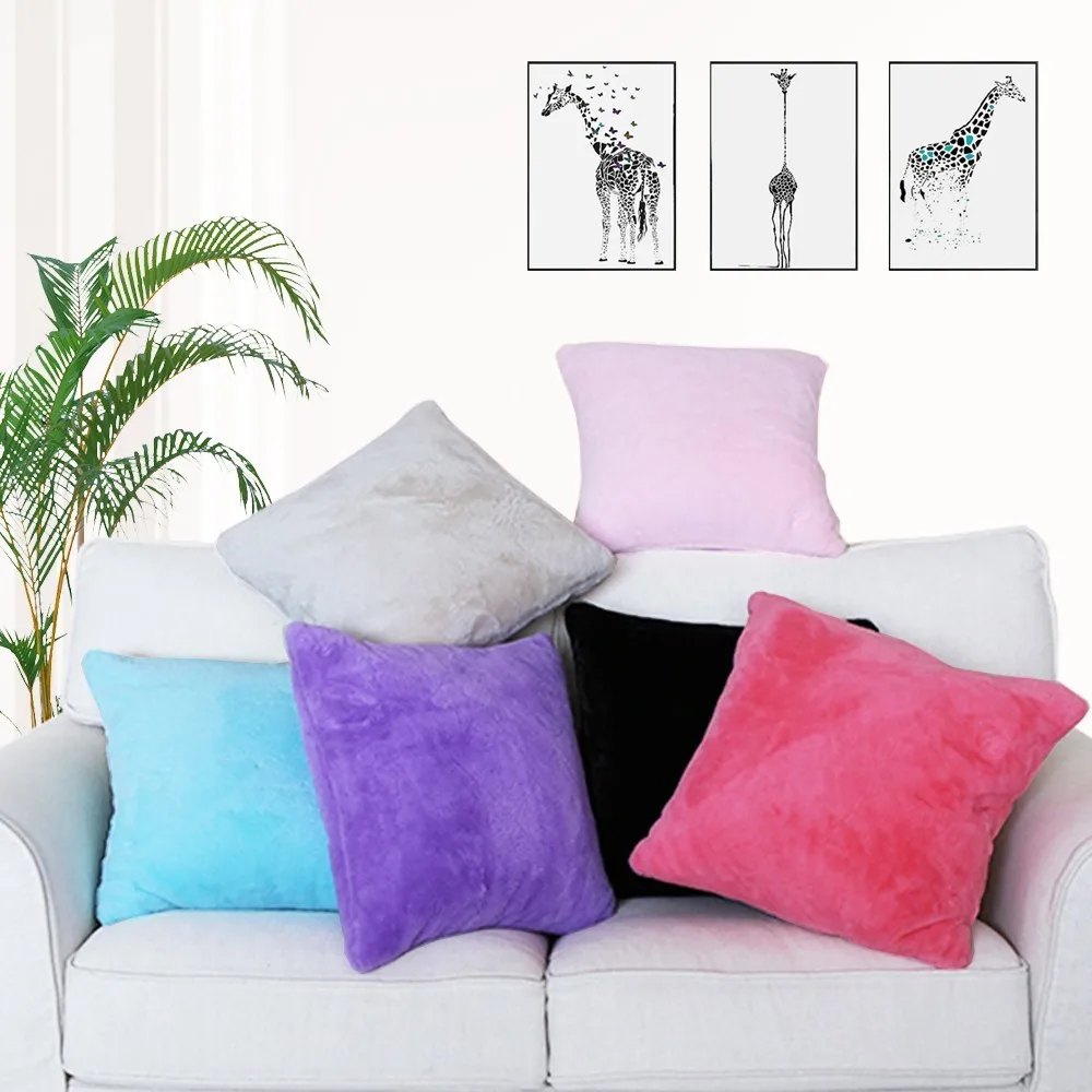 

Free Shopping Custom 40*60 30*45 35*50 30*50cm 6 Colors 100% Polyester Rabbit Hair Fur cushion cover HT-PRHFC-A-l