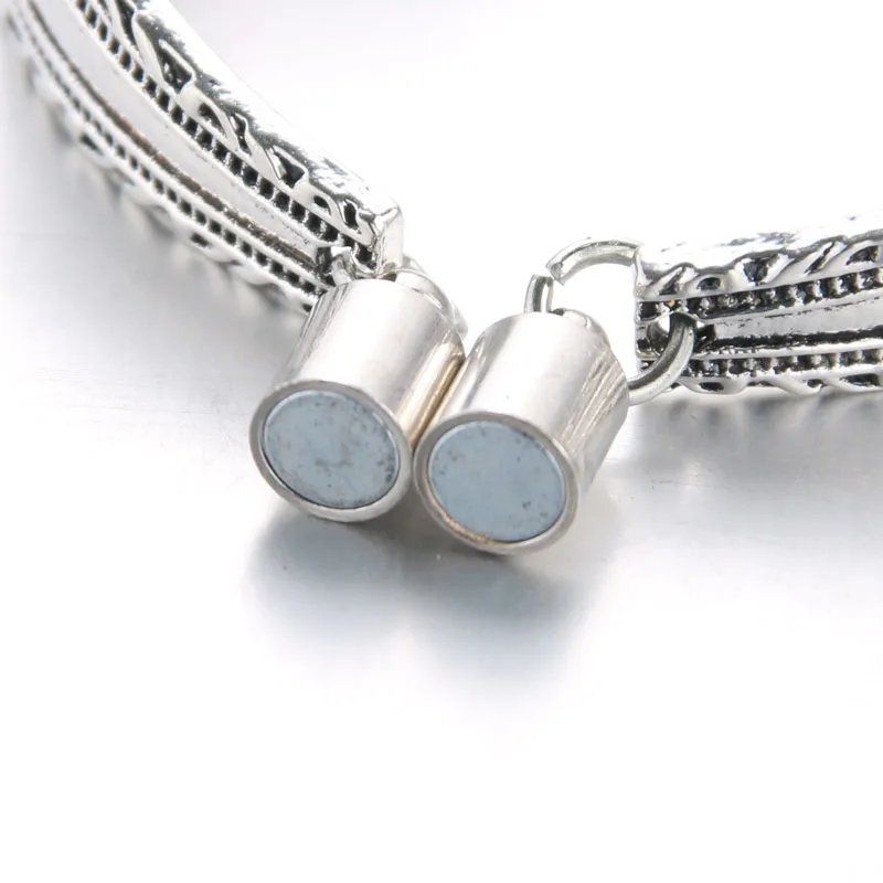 Bracelet Jewelry Magnet Bohemian Women Snap Vintage 18mm Metal Button