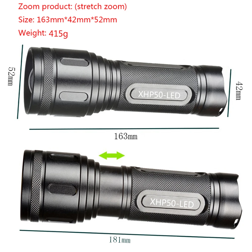 Светодиодный светильник-вспышка Cree xhp50 xhp70, встроенный литиевый аккумулятор 32650, USB внешний аккумулятор с прямой зарядкой, мощный светодиодный светильник