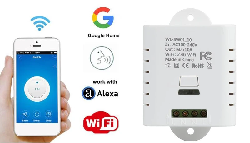 Wifi реле Универсальный DIY модуль переменного тока 220 В 110 в беспроводной Wi-Fi светильник таймер переключатель для домашней автоматизации умный пульт дистанционного управления