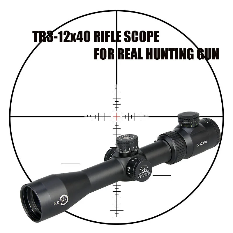 

New arrival TR3-12x40 rifle scope Objective Lens Diameter: 40mm clear image for outdoor use and hunting CL1-0282