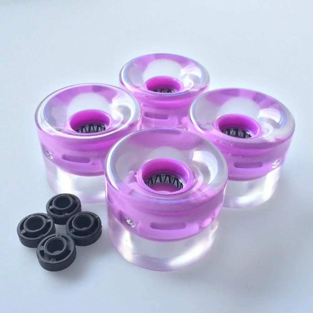 

1Set (4 pcs) Blank Pro LED LIGHT UP Cuiser Wheels Flashing 60 x 45 mm Fits 22 Inch Skateboard Fish Skate Board Longboard