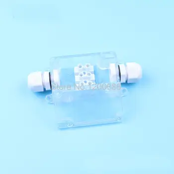 

PG9 IP65 waterproof box transparent two-way matching outdoor lights certification test junction box