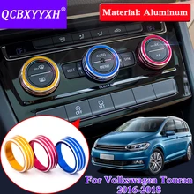 Автомобильный Кондиционер Ручка управления Переключатель наклейка отделка кольцо декоративный круг крышка для Volkswagen Touran- стайлинга автомобилей