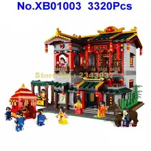 Xb01003 3320 шт. креативный МОК строительство chinatown внутренний двор строительный блок игрушка