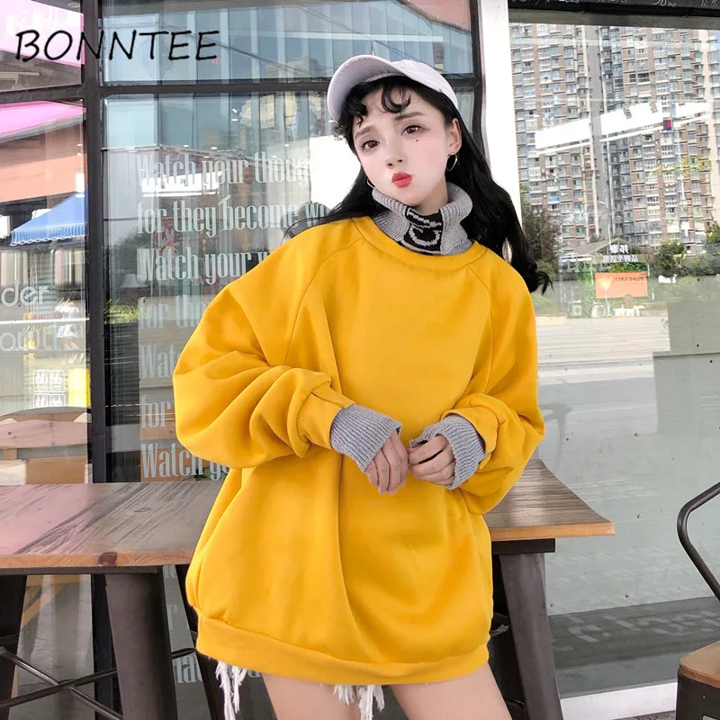 Hoodies Fake Two Pieces Harajuku Plus Velvet Thicker Loose