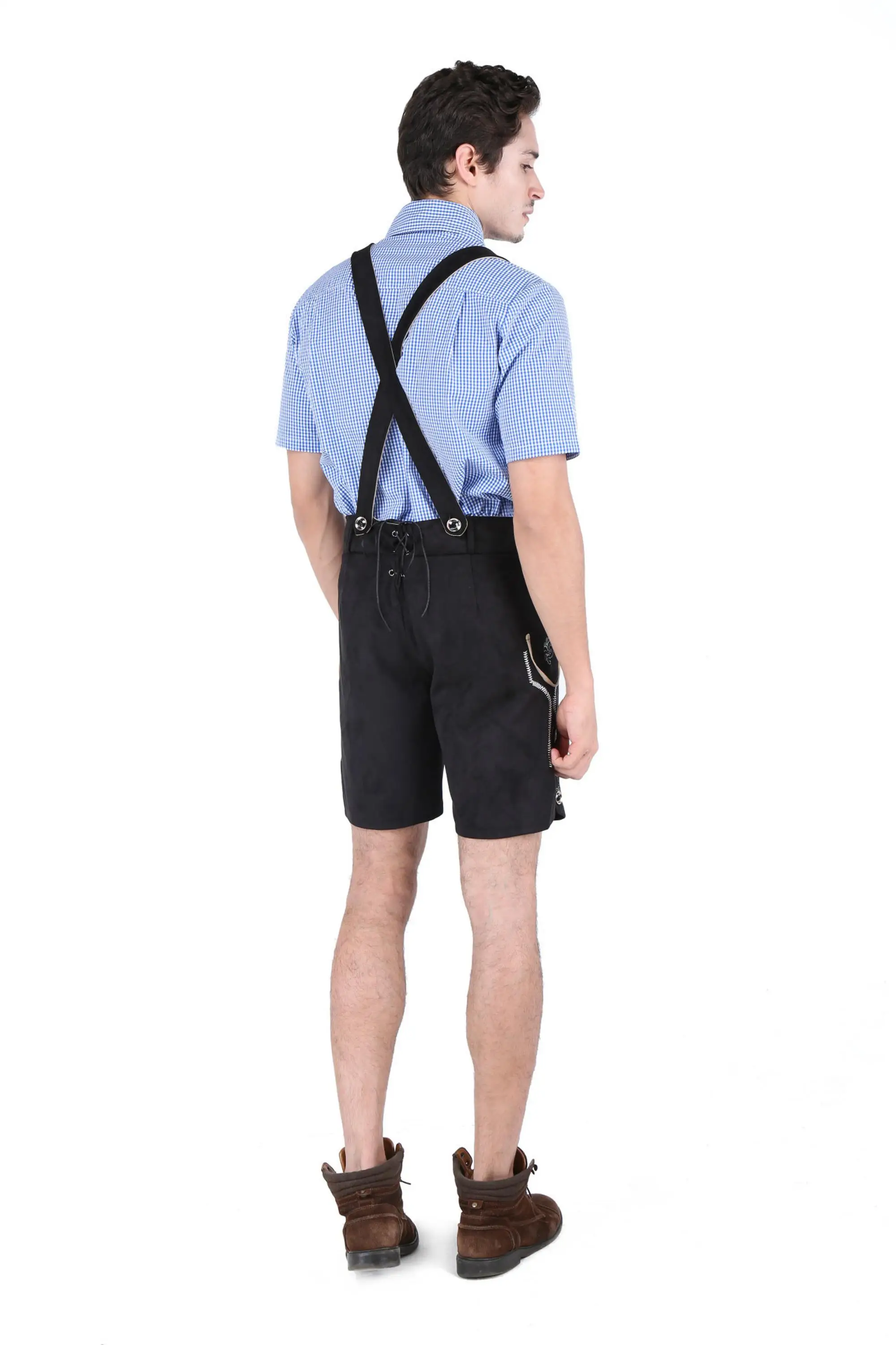 Mens  佺Ʈ ǻ       Rompers Costume With Matching Suspender