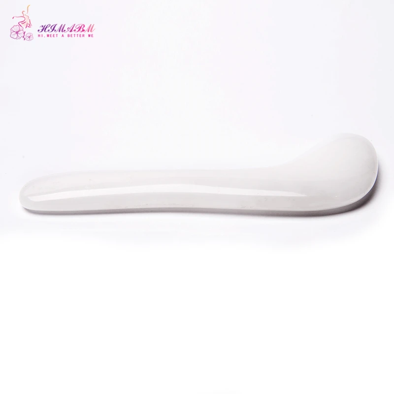 100% Natural white jade scraping plate with acupuncture stick facial massage gua sha board back scrapping 100% Natural white jade scraping plate with acupuncture stick facial massage gua sha board back scrapping