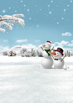 

Snowman Winter Snow Backgrounds Vinyl cloth High quality Computer printed christmas backdrops