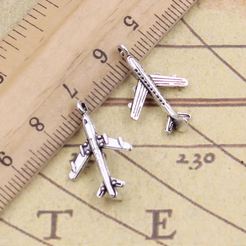 

15pcs/lot Charms plane airplane 22x14mm Tibetan Silver Pendants Antique Jewelry Making DIY Handmade Craft for Bracelet Necklace