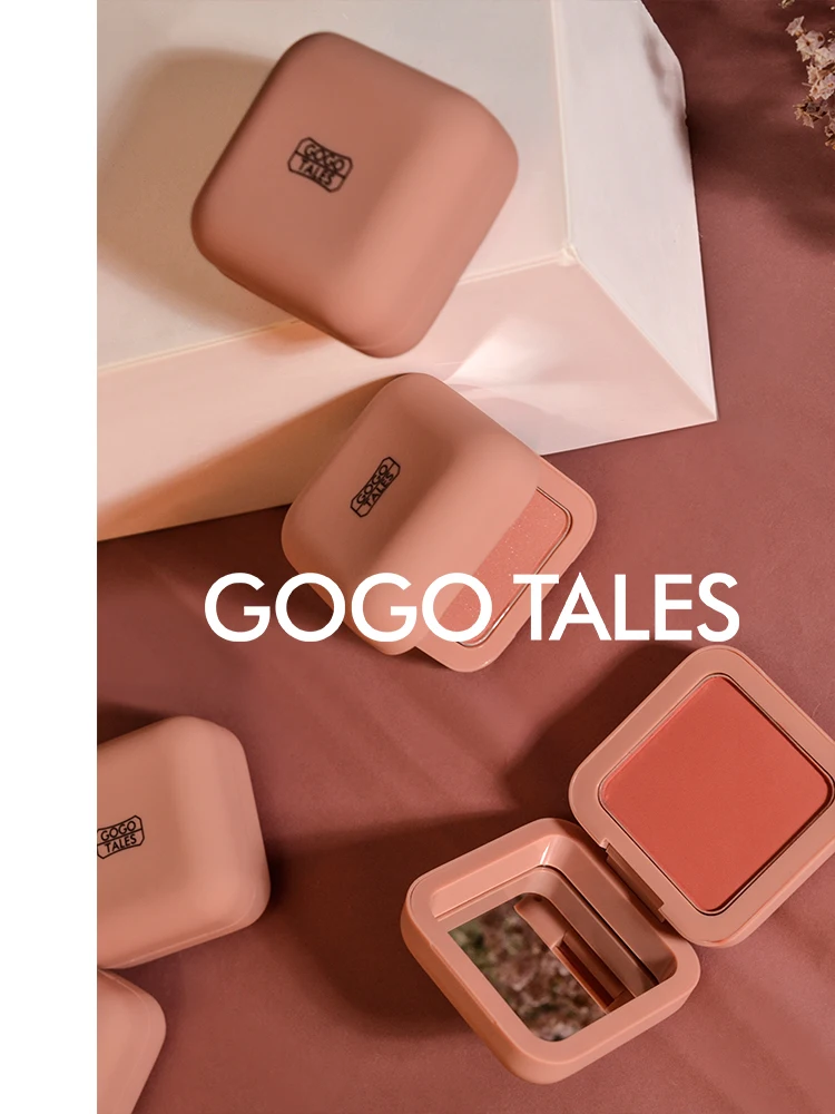 Gogo tales натуральная румяна пудра нюдовый макияж пигмент Оранжевый персик тыква