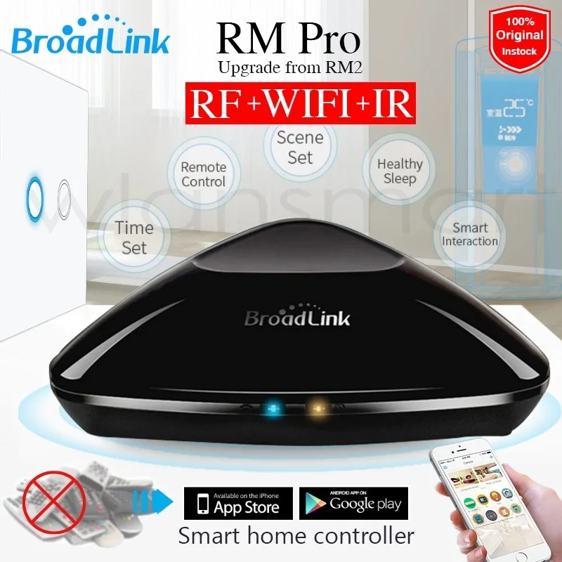 Новый Broadlink RM2 RM Pro Универсальный Интеллектуальный контроллер, Умный дом Автоматизации, WI-FI + ИК + RF Пульт дистанционного управления Для IOS android