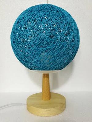 Прикроватная лампа для спальни, дистанционный цветной ночник, креативная модная садовая лампа с тростником - Цвет корпуса: Синий