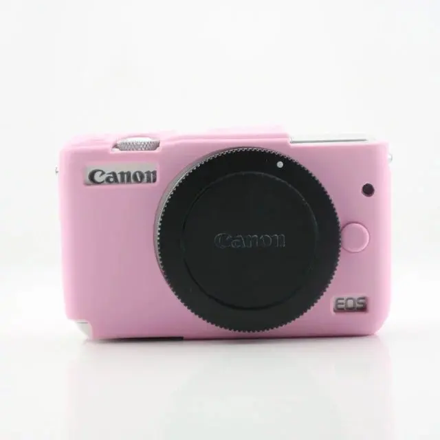 Хорошая мягкая сумка для камеры, силиконовый чехол для Canon EOS M10 EOSM10 EOSM 10, резиновый защитный чехол для камеры - Цвет: Pink