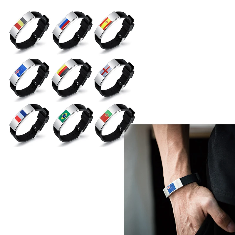 

Flag Car Styling Silicone Bracelet Watch For BMW E46 E90 E60 E36 F20 X5 X6 X1 Ford Focus 2 3 1 Peugeot 206 307 308 Saab Sticker