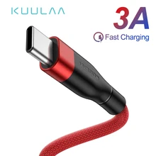 KUULAA usb type-C кабель для Xiaomi mi Red mi Note 7 Быстрая зарядка USB C зарядное устройство type-C провод для быстрой зарядки для samsung huawei Phone