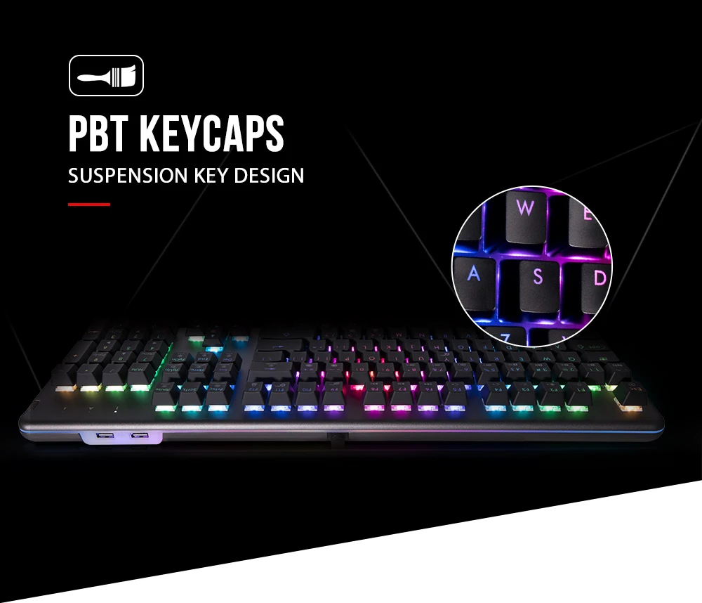 HEXGEARS GK755 B механическая клавиатура RGB подсветка регулятор громкости 104 клавиш 2 порта USB игровые клавиатуры Kailh BOX переключатель клавиатуры