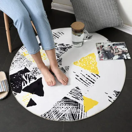 Круглый ковер домашний Коврик для пола компьютерный поворотный стул одеяло спальня гостиная Досуг ковер