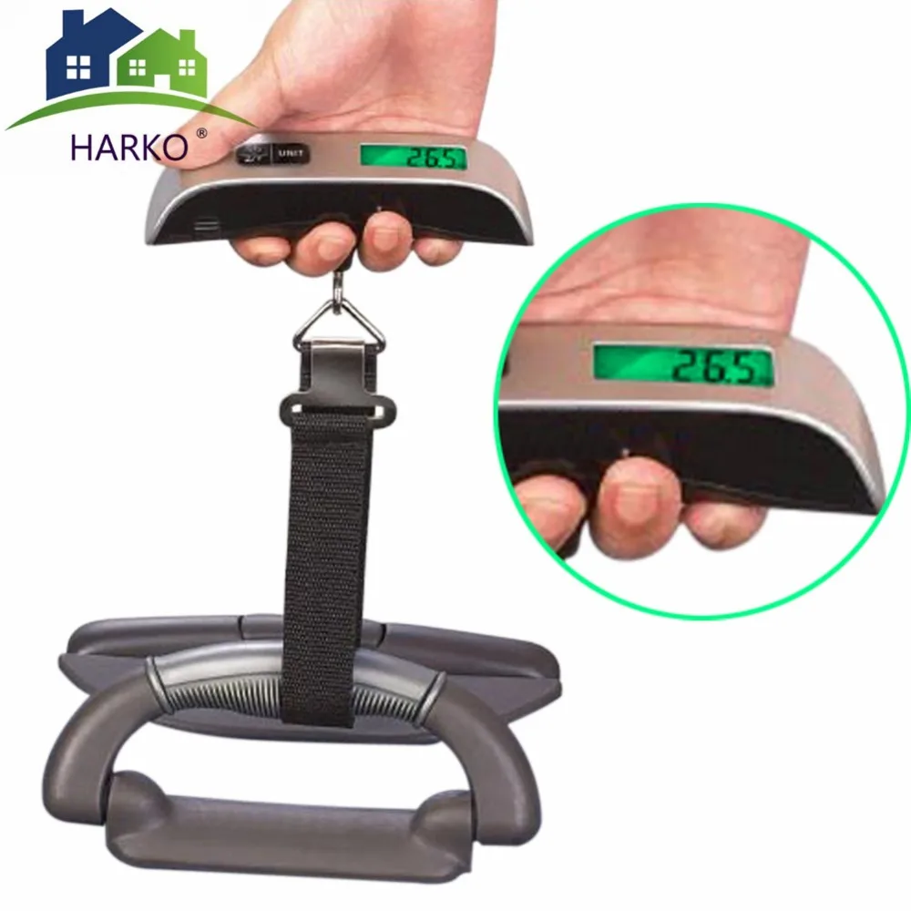 

Luggage Scale Electronic Digital Scale Portable Suitcase Travel Bag Hanging Scales Balance Weight Thermometer LCD Display
