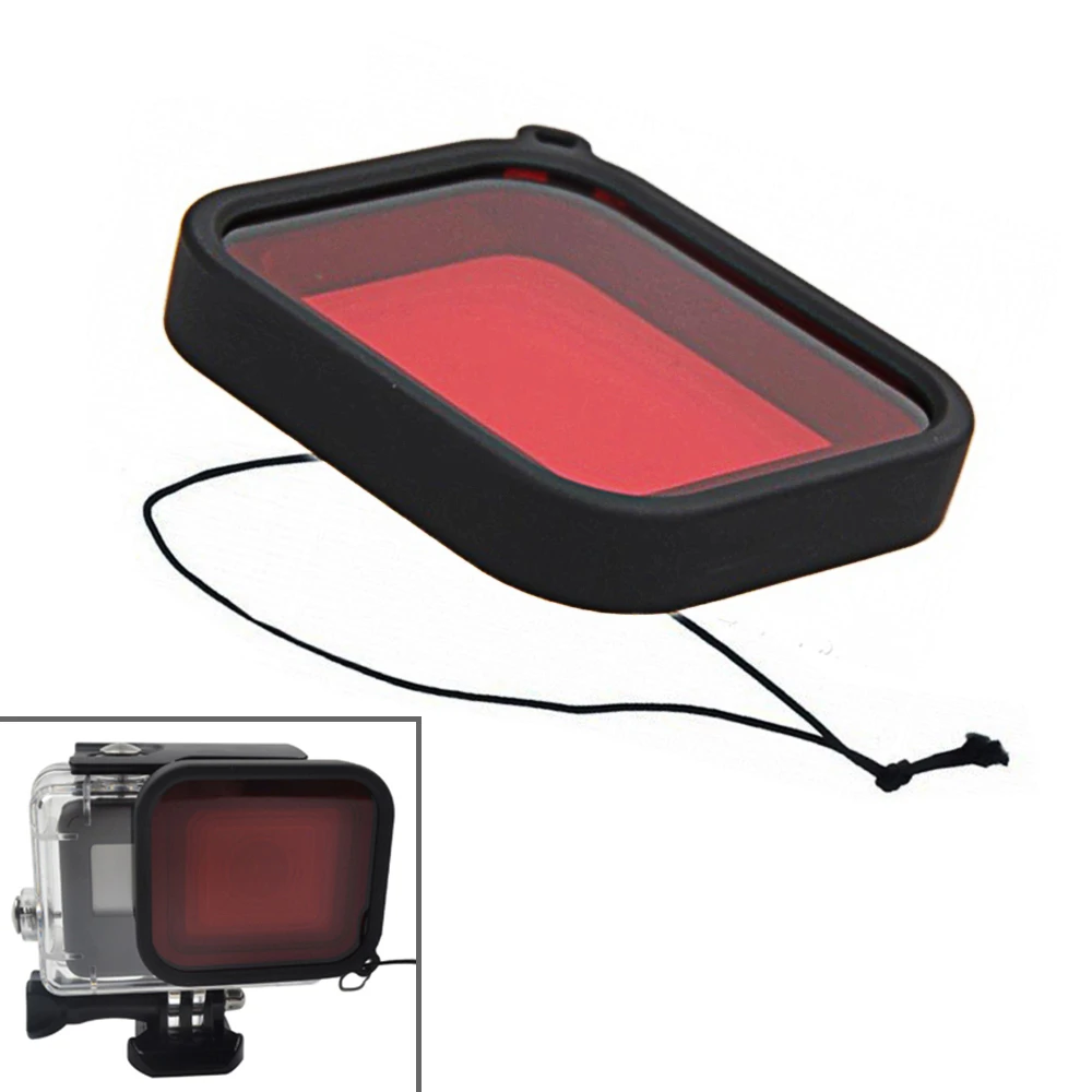 

Sports camera Outdoor water Dive Filter Red Filter Underwater Lens Suitable for Gopro Hero 5 6 Accessories