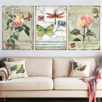 

3 Panel Modern Countryside Flower Canvas Painting HD Poster Cuadros Canvas Art Oil Pictures Home Decor for Living Room No Frame