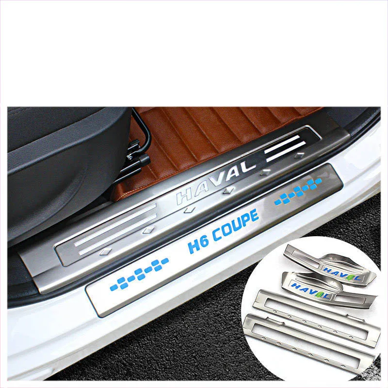 Lsrtw2017 Stainless Steel Car Door Anti- Scratch Sill Threshold for Great Wall Haval H6 Coupe H2 2011-2020 2019 2018 2017 2016