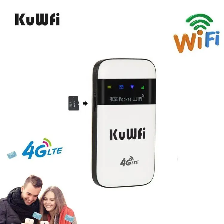 KuWfi 4G Wifi Router 3G/4G LTE Wireless Wifi Router for Travel Mobile 4G Wi-fi Hotspot Mini LTE Modem With SIM Card Solt KuWfi 4G Wifi Router 3G/4G LTE Wireless Wifi Router for Travel Mobile 4G Wi-fi Hotspot Mini LTE Modem With SIM Card Solt