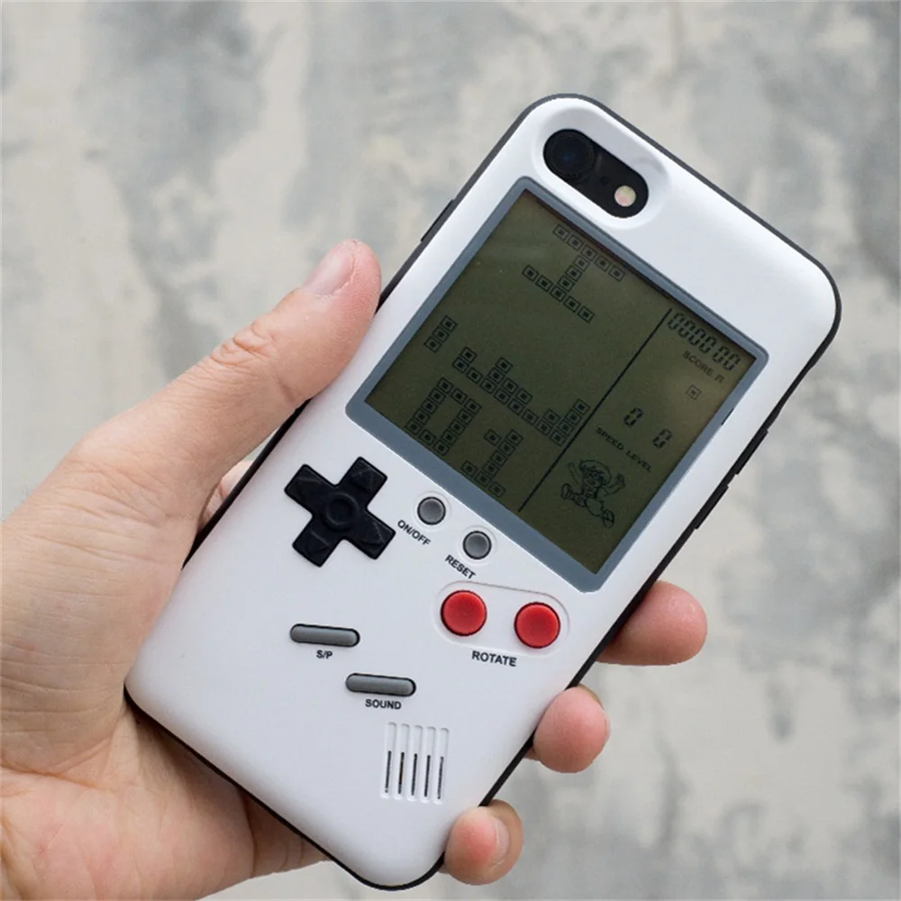 Retro GB Gameboy Tetris Phone Cases for iPhone 6 6S Soft TPU Can Play Blokus Game Console Cover for iPhone 6 6S