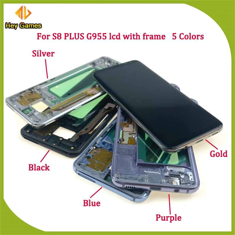 

SUPER AMOLED S8 plus LCD with frame for SAMSUNG Galaxy S8 Plus G955 G955F Touch Screen Digitizer