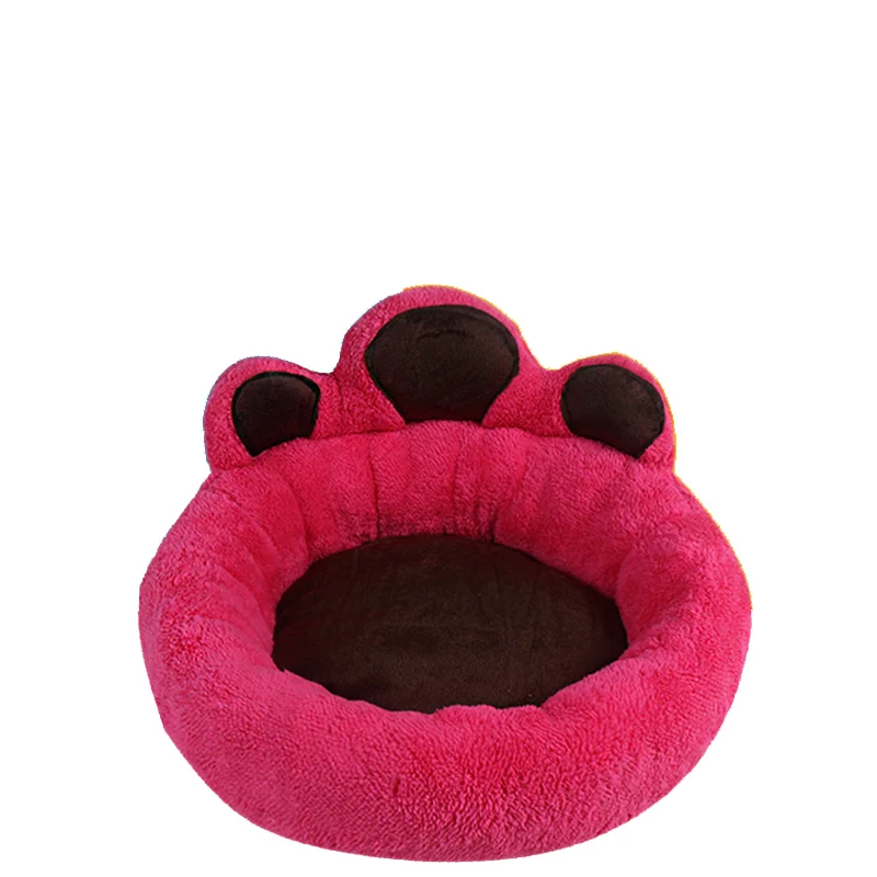 cheap Warm Soft Pet Dog Bed Mat Round Dog Sofa Bed for Puppies Kittens Breathable Creative Bear Claw Pattern Bed Cushion Pet Supplies