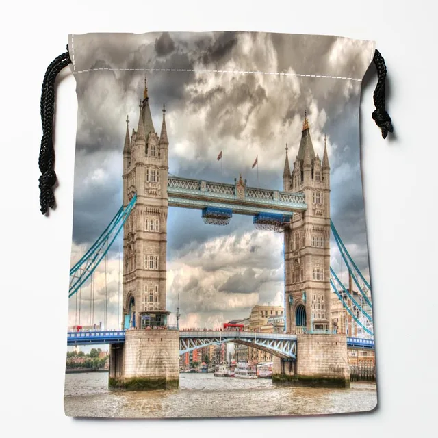 Best London Tower Bridge Drawstring Bags Custom Storage Printed Receive