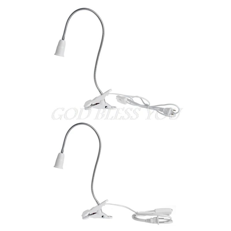 

E27 50cm AC 85-265V Flexible Clip on Switch LED Lamp Holder Socket Power Cable